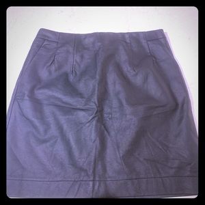 New H&M Black Faux Leather Skirt